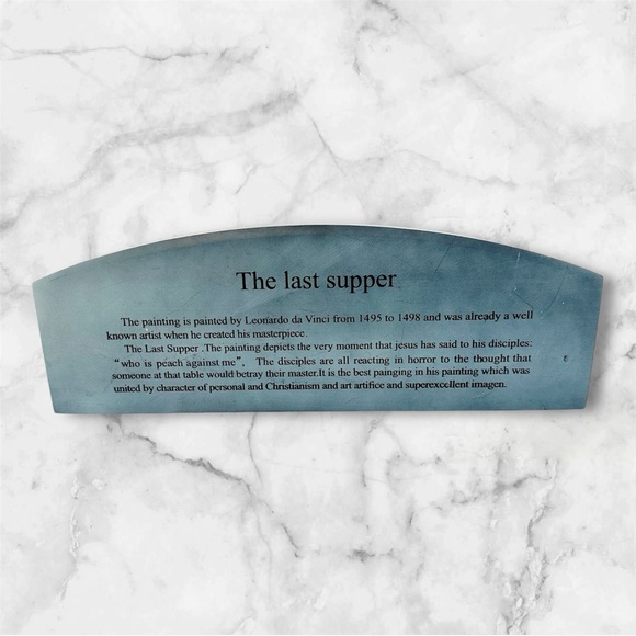 Last Supper 3D Relief Wall Hanging Plaque – Detailed Grey Design - Picture 3 of 3